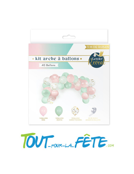 Kit de 40 ballons reveal gender couleur bleu et rose