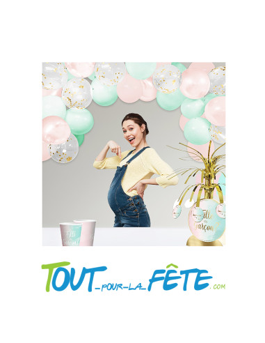 Kit de 40 ballons reveal gender couleur bleu et rose
