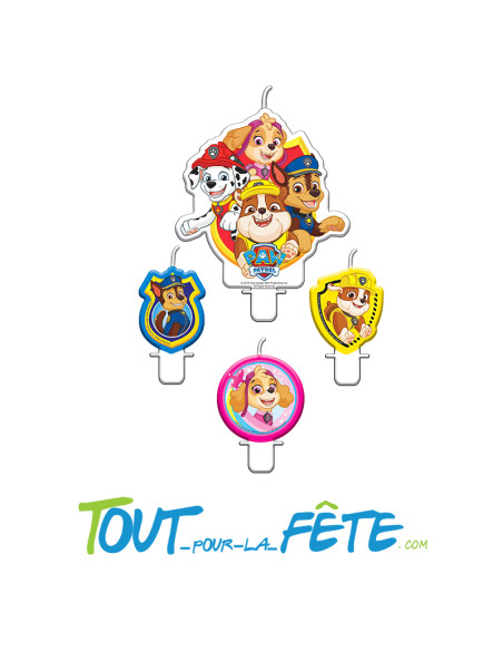 Lot de 4 bougies Pat'Patrouille