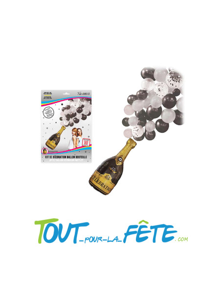 Kit de décoration ballon bouteille plusieurs couleurs