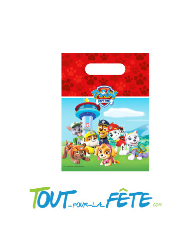 Lot de 6 sacs a bonbons cadeaux Pat'Patrouille