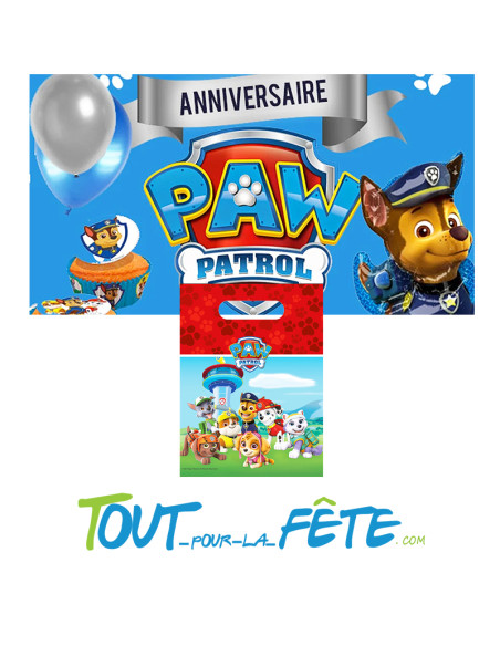 Lot de 6 sacs a bonbons cadeaux Pat'Patrouille