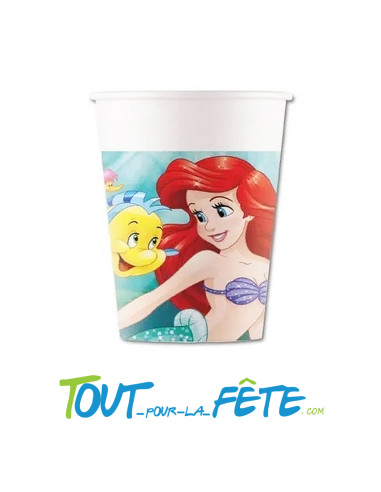 Lot de 8 verres Ariel La Petite Sirène