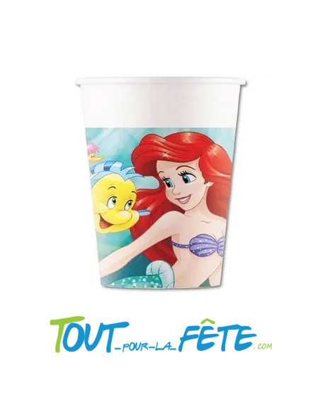 Lot de 8 verres Ariel La Petite Sirène