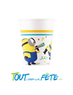 lot de 8 verres Les Minions illumination