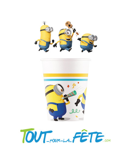 lot de 8 verres Les Minions illumination
