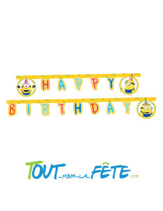 Guirlande happy birthday Les Minions illumination 2 m