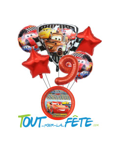 Lot de 8 assiettes Cars Disney Pixar Flash McQueen 2