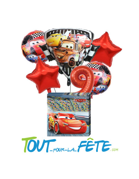 Lot de 20 serviettes Cars Disney Pixar Flash McQueen