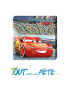 Lot de 20 serviettes Cars Disney Pixar Flash McQueen