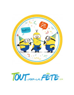 Lot de 8 assiettes Les Minions illumination