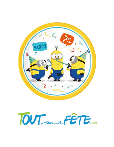 Lot de 8 assiettes Les Minions illumination