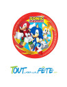 Lot de 8 assiettes Sonic L'hérisson