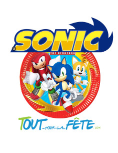 Lot de 8 assiettes Sonic L'hérisson 2