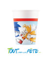 Lot de 8 verres Sonic L'hérisson