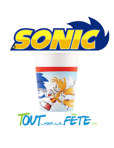 Lot de 8 verres Sonic L'hérisson 2