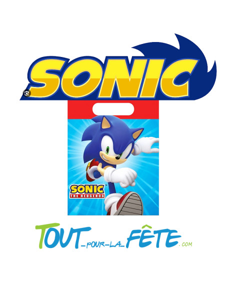 Sac à cadeau en papier Sonic L'hérisson