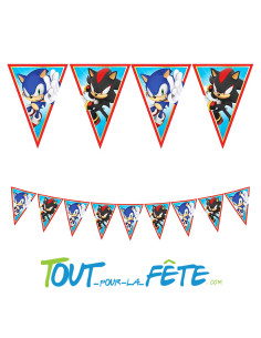Bannière en papier Sonic L'hérisson 2.3 m