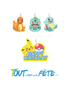 Lot de 4 bougies Pokémon