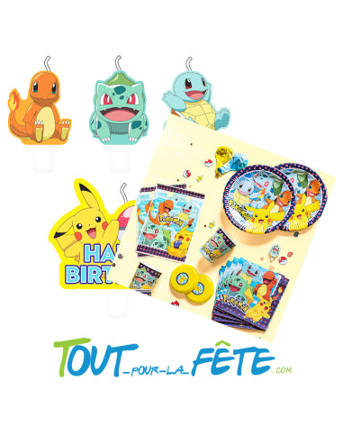 Lot de 4 bougies Pokémon
