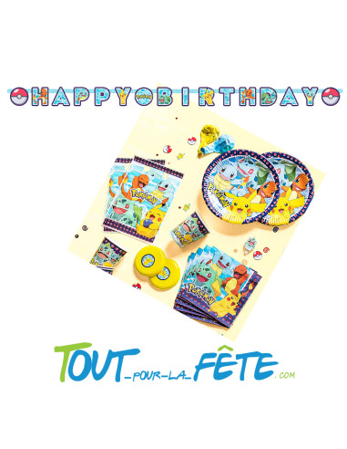 Guirlande Pokémon happy Birth Day 2.18 mètre