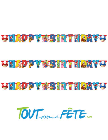 Guirlande happy Birth Day Super Mario