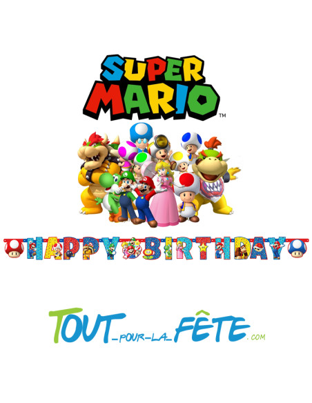 Guirlande happy Birth Day Super Mario