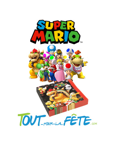 Lot 20 serviettes Super Mario © 23 cm