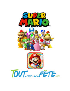 Lot de 8 assiettes Super Mario © 23cm 2