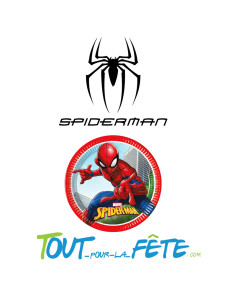 Lot de 8 assiettes en carton Spider-Man 2