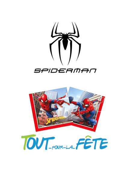 Lot de 20 serviettes en papier Spider-Man