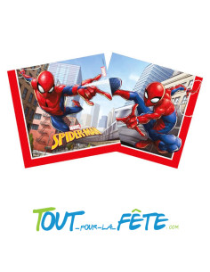 Lot de 20 serviettes en papier Spider-Man