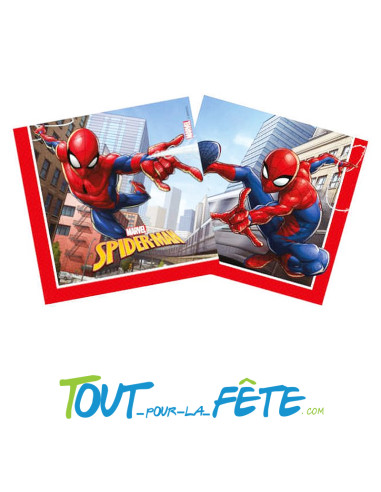 Lot de 20 serviettes en papier Spider-Man