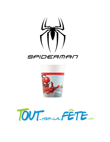 Lot de 8 gobelets en carton Spider-Man