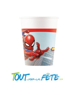 Lot de 8 gobelets en carton Spider-Man