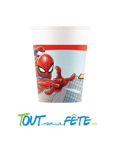 Lot de 8 gobelets en carton Spider-Man