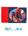 Lot de 6 invitations et enveloppes Spider-Man