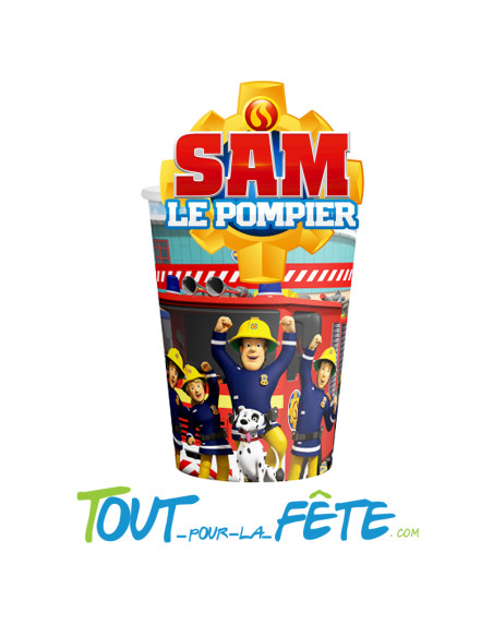 Lot de 8 gobelets en carton Sam le pompier ©