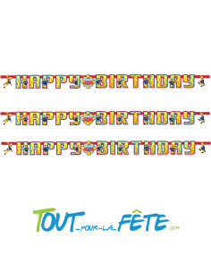 1 guirlande en carton Sam le pompier © 1.80 mètres