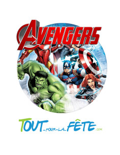 Lot de 8 assiettes en carton Avengers © 2