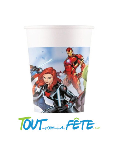 Lot de 8 gobelets en carton Avengers ©