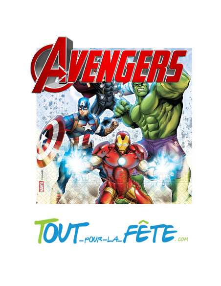 Lot de 20 serviettes en papier Avengers ©