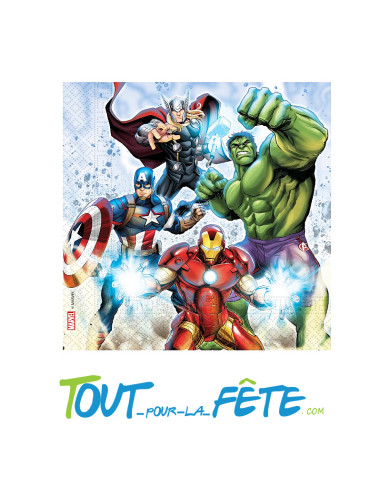 Lot de 20 serviettes en papier Avengers ©