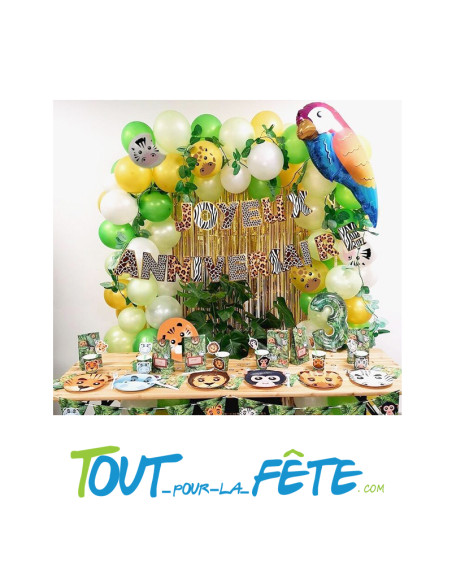 Lot de 6 assiettes assorties animaux 20 cm