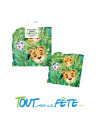Lot de 12 serviettes animaux 14.5 cm