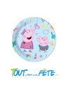 Lot de 8 assiettes Peppa Pig  © 23 cm