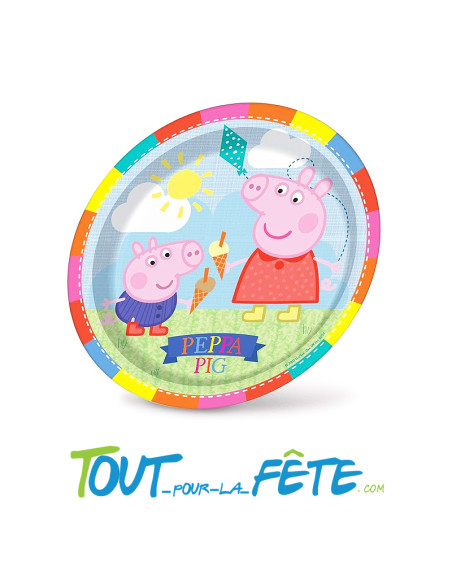 Lot de 8 assiettes Peppa Pig  ©