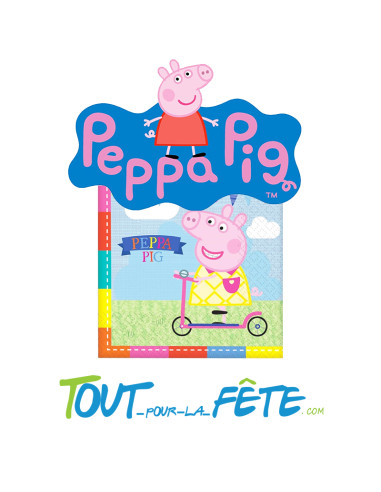 Lot de 16 serviettes Peppa Pig  ©