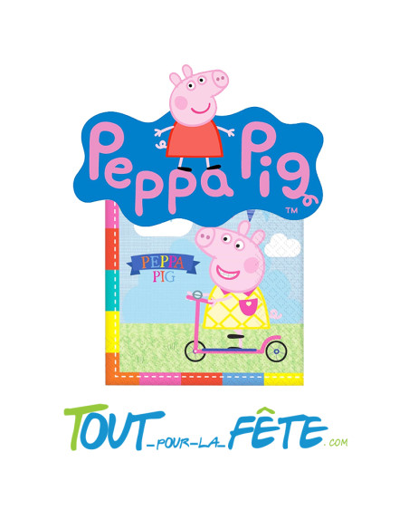 Lot de 16 serviettes Peppa Pig  ©