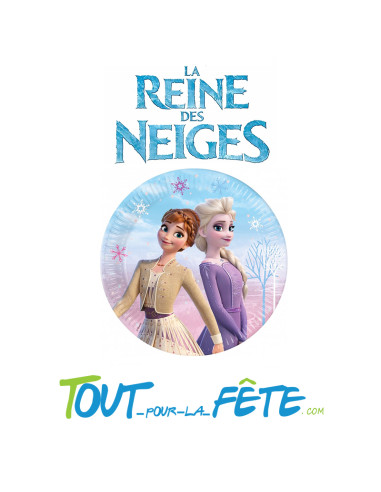Lot de 8 assiettes La Reine Des Neiges ©